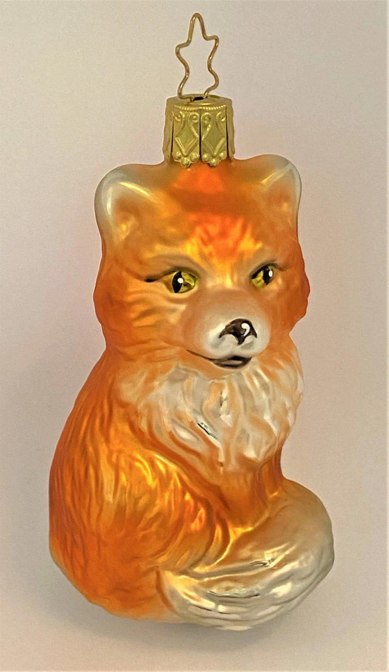 Fröhlicher Fuchs mit buschigem Schwanz