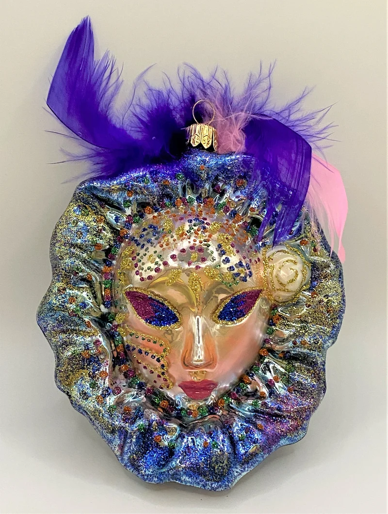 Venezianische Maske violett rosa, MOSTOWSKI KOMOZJA