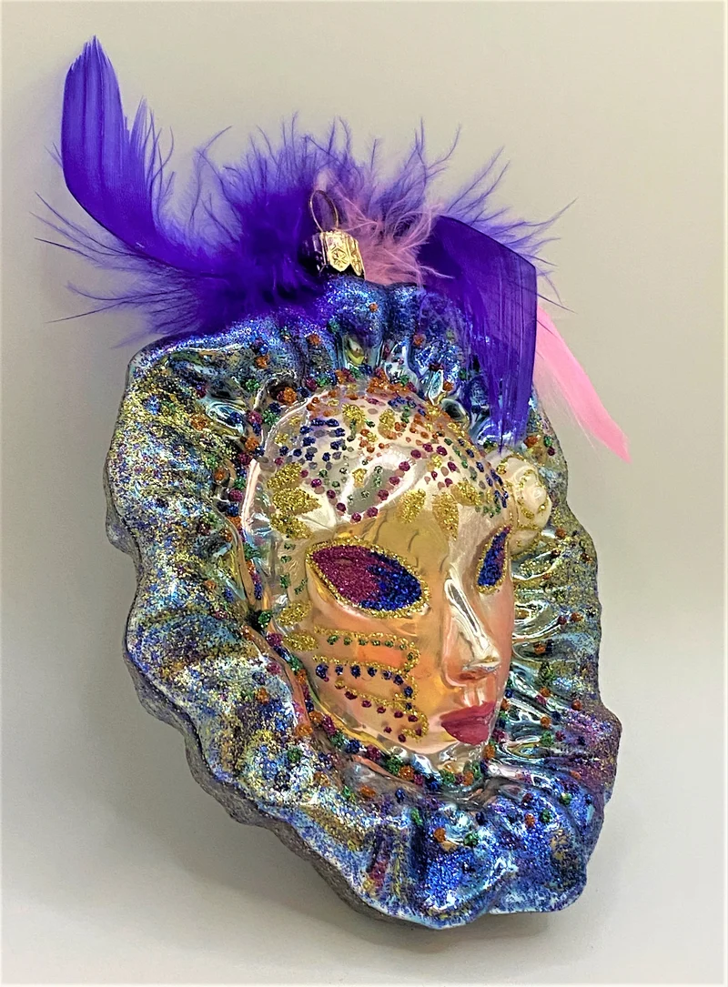 Venezianische Maske violett rosa, MOSTOWSKI KOMOZJA