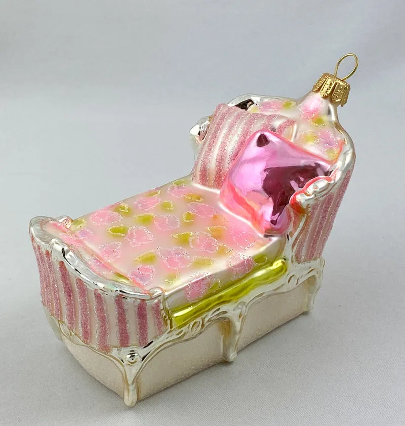 Chaiselongue mit Rosendekor