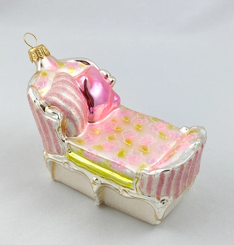 Chaiselongue mit Rosendekor