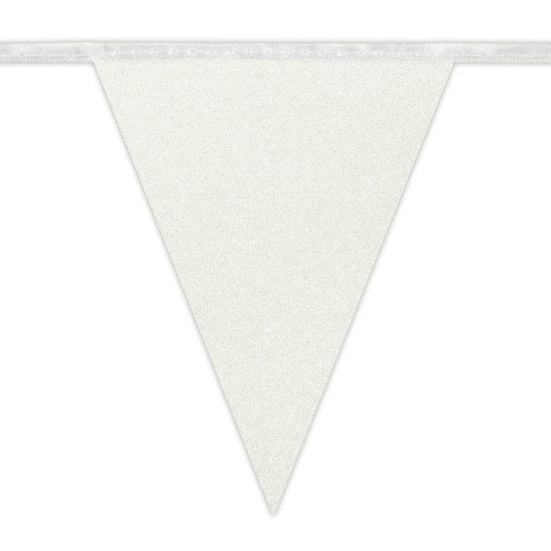 Weiße Girlande Glitzerpapier 6m