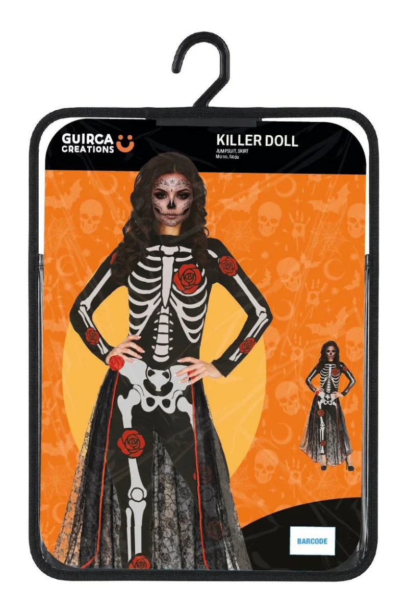 Dia de los Muertos-Kostüm für Damen: Skelett
