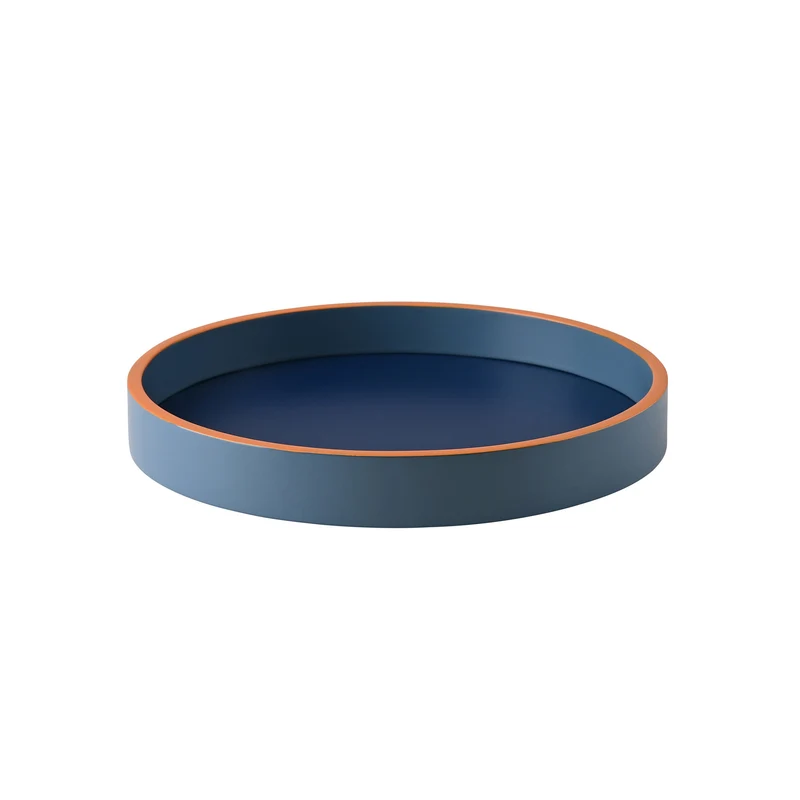 Tablett SPA ø20cm in Blau & Orange