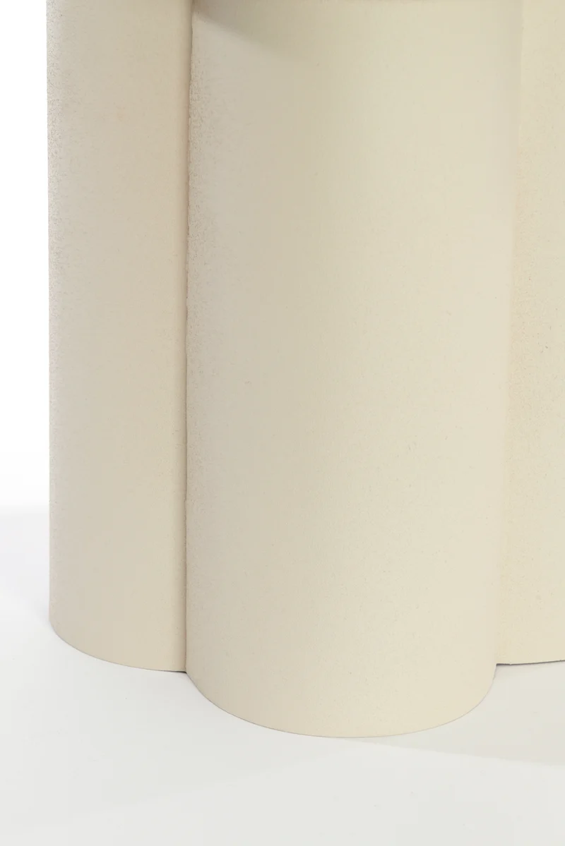 Beistelltisch MIKOLA matt creme Ø46x50 cm