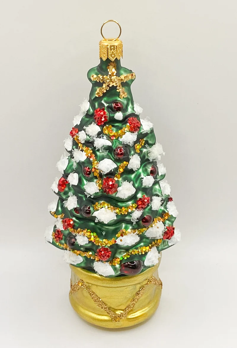 Christbaum im goldenen Topf