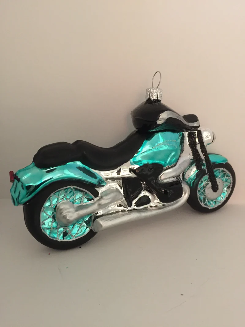 Motorrad türkis
