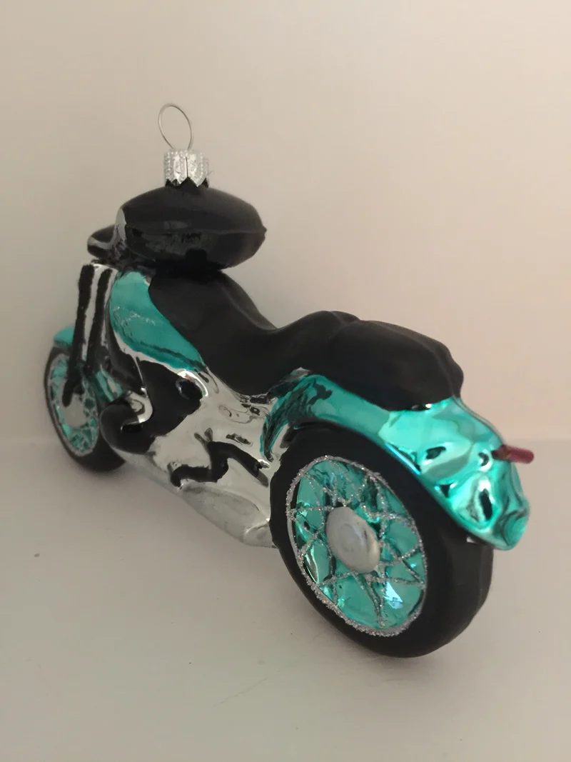 Motorrad türkis