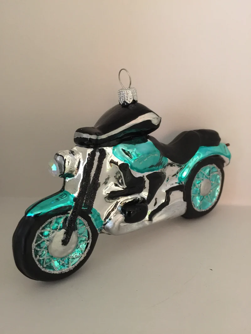 Motorrad türkis