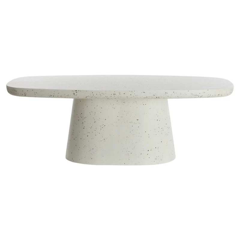 Couchtisch HAMURA Terrazzo, weiß 120x70x42cm