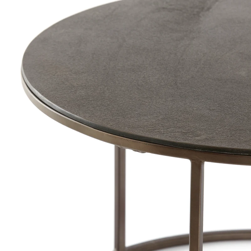 Couchtisch TALCA 2er-Set, Metall, dunkelbraun