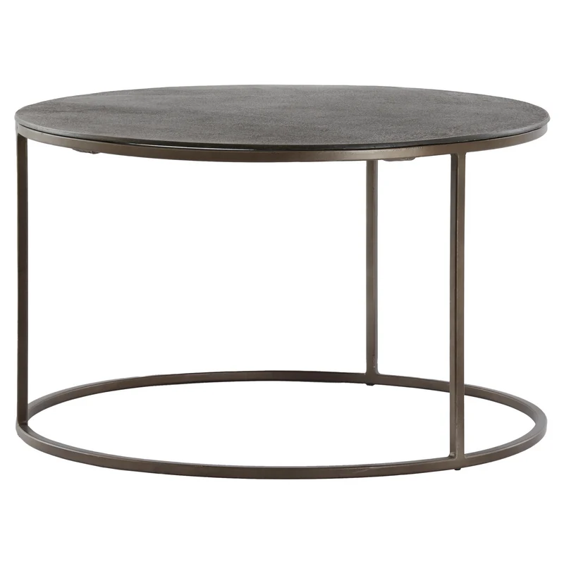 Couchtisch TALCA 2er-Set, Metall, dunkelbraun