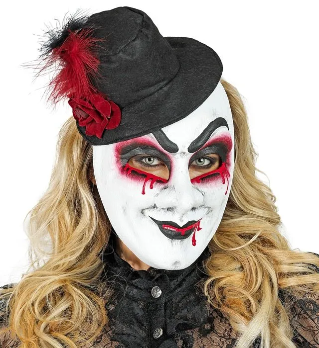 Hut-Maske Schwarz-Weiß