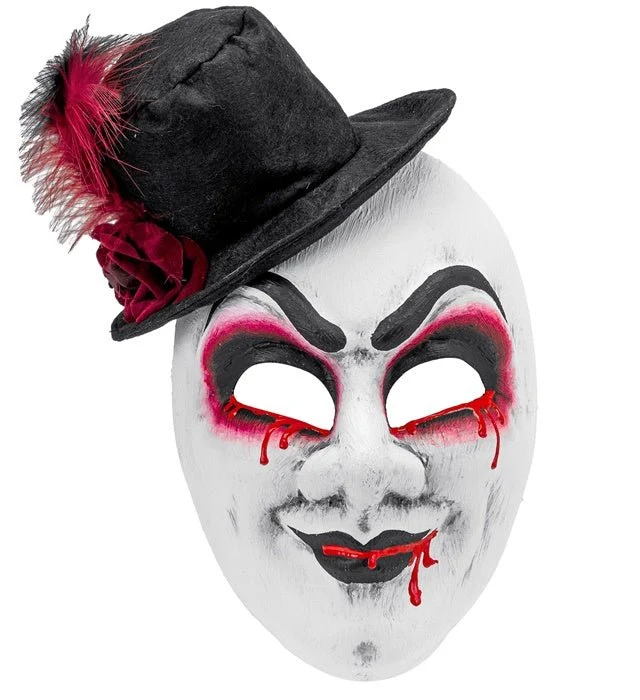 Hut-Maske Schwarz-Weiß