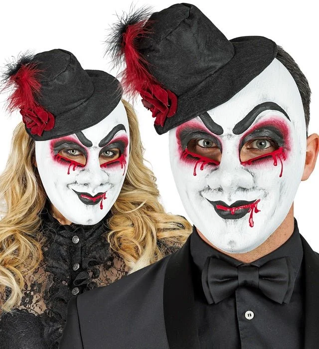 Hut-Maske Schwarz-Weiß