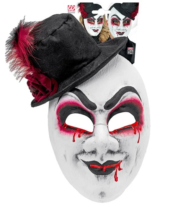 Hut-Maske Schwarz-Weiß