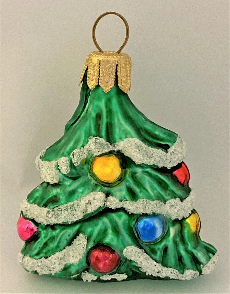 Kleiner Weihnachtsbaum mit bunten Christbaumkugeln