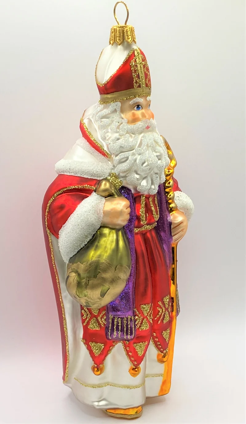 Heiliger Nikolaus mit Mitra, Stab und violetter Stola, KOMOZJA MOSTOWSKI