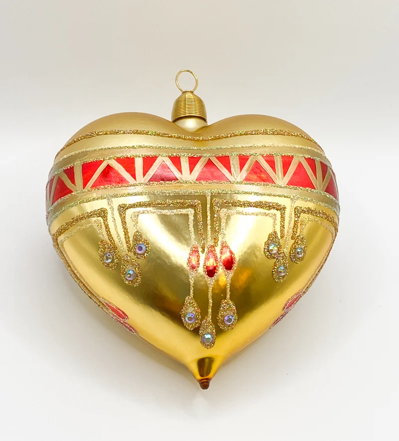 Goldenes Art-Deko Herz