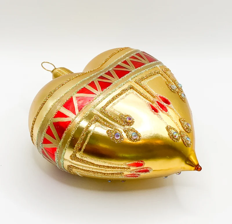 Goldenes Art-Deko Herz