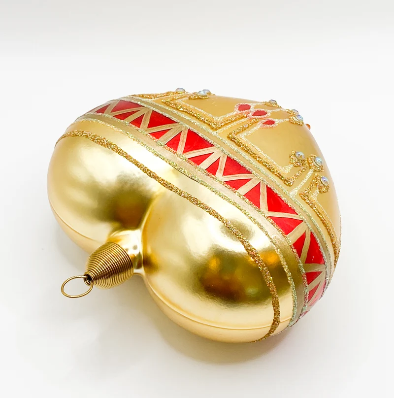 Goldenes Art-Deko Herz