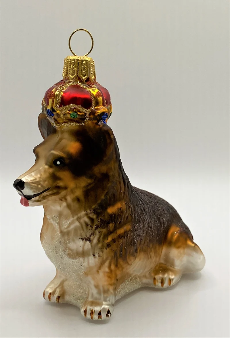 Welsh Corgi mit Krone