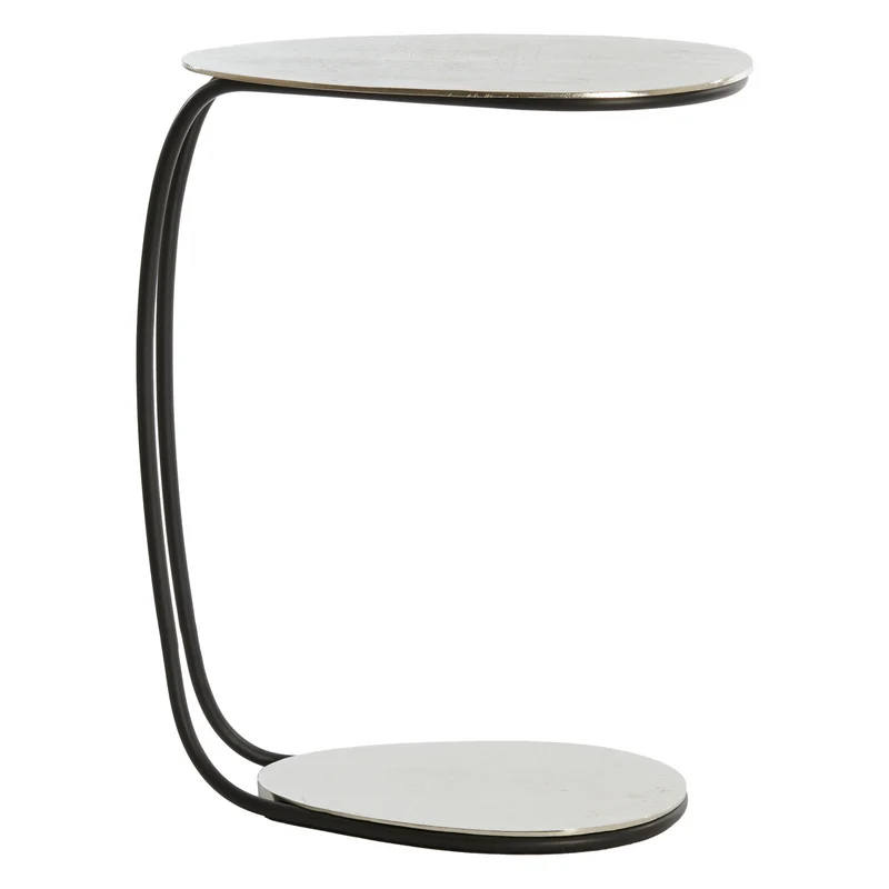 Beistelltisch MARSH Nickel/schwarz 43x27x53 cm