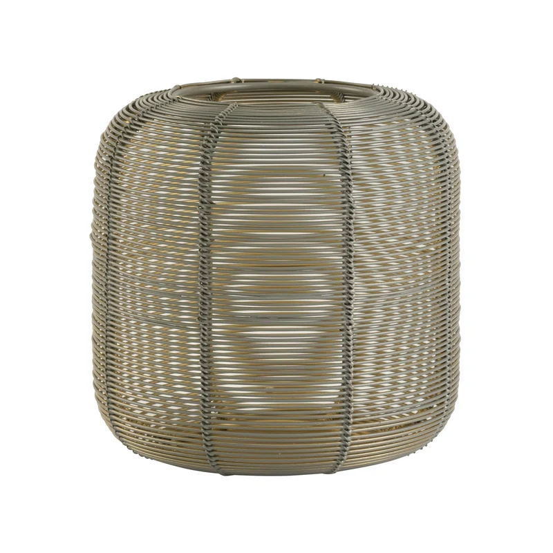 Windlicht KNOKKE grau/gold 16x16x16 cm