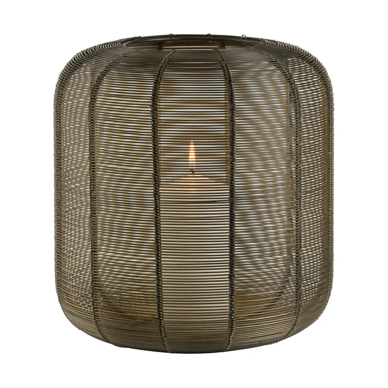 Windlicht KNOKKE schwarz/gold 28x27,5x28 cm