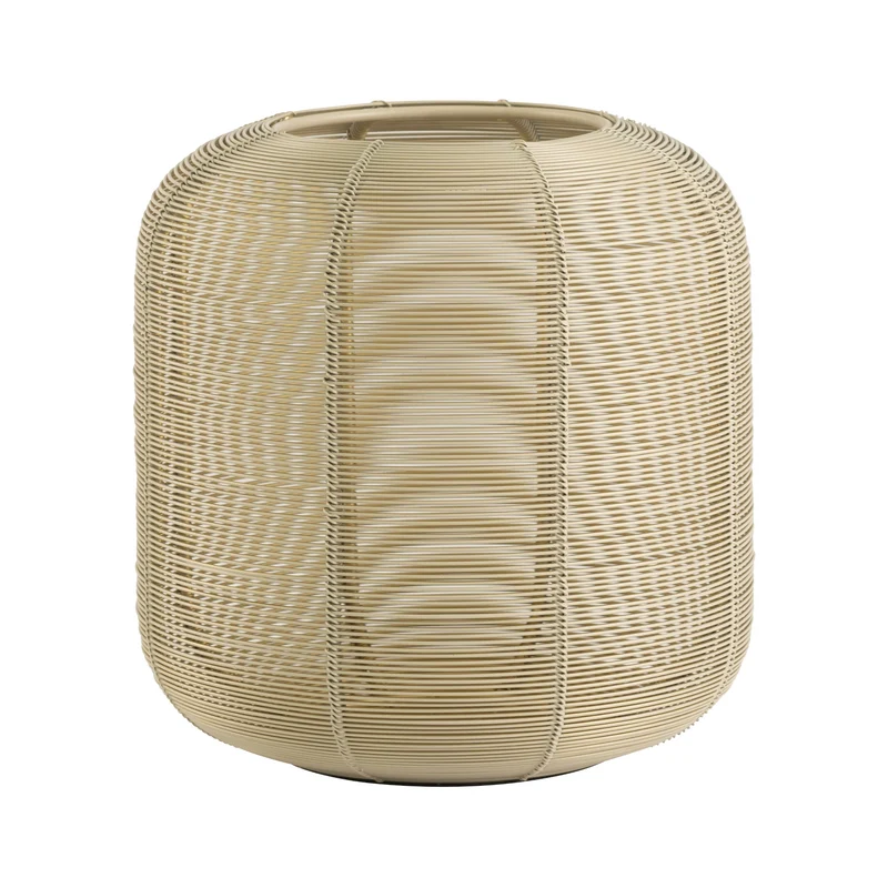 Windlicht KNOKKE sandstone/gold 21x21,5x21 cm