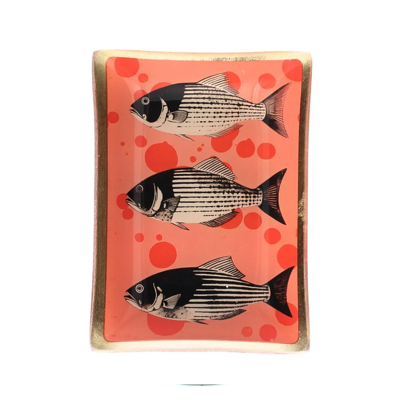 Glasteller Love Plates Fische 10x14cm