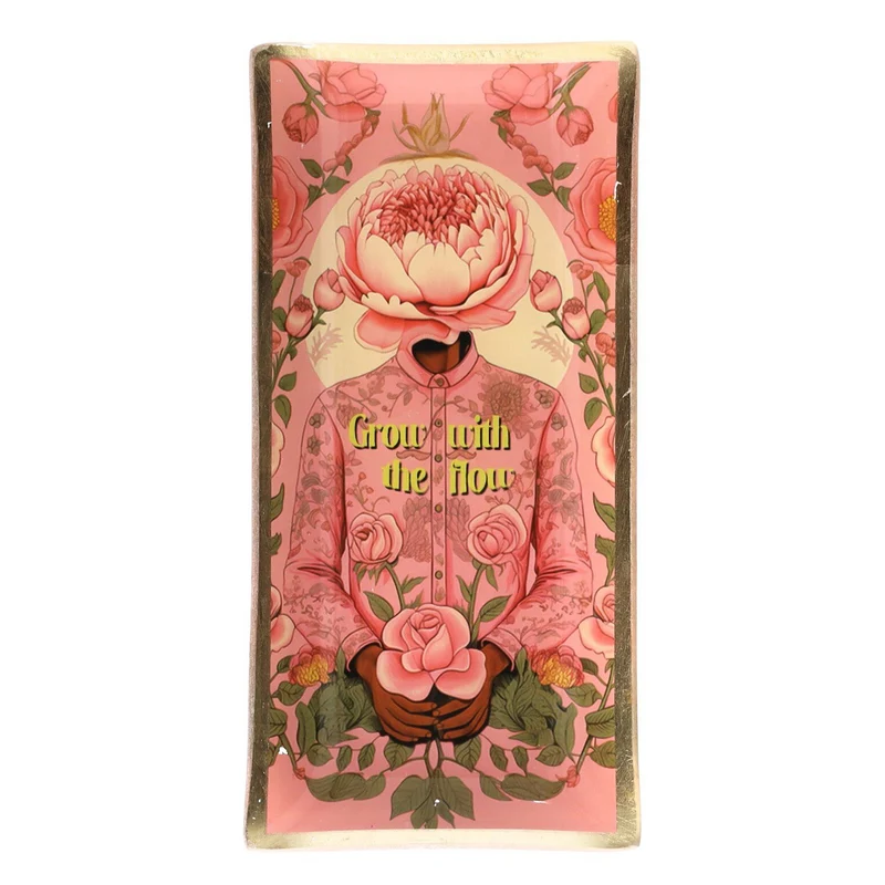 Glasteller Love Plates GROW WITH THE FLOW 10x21cm
