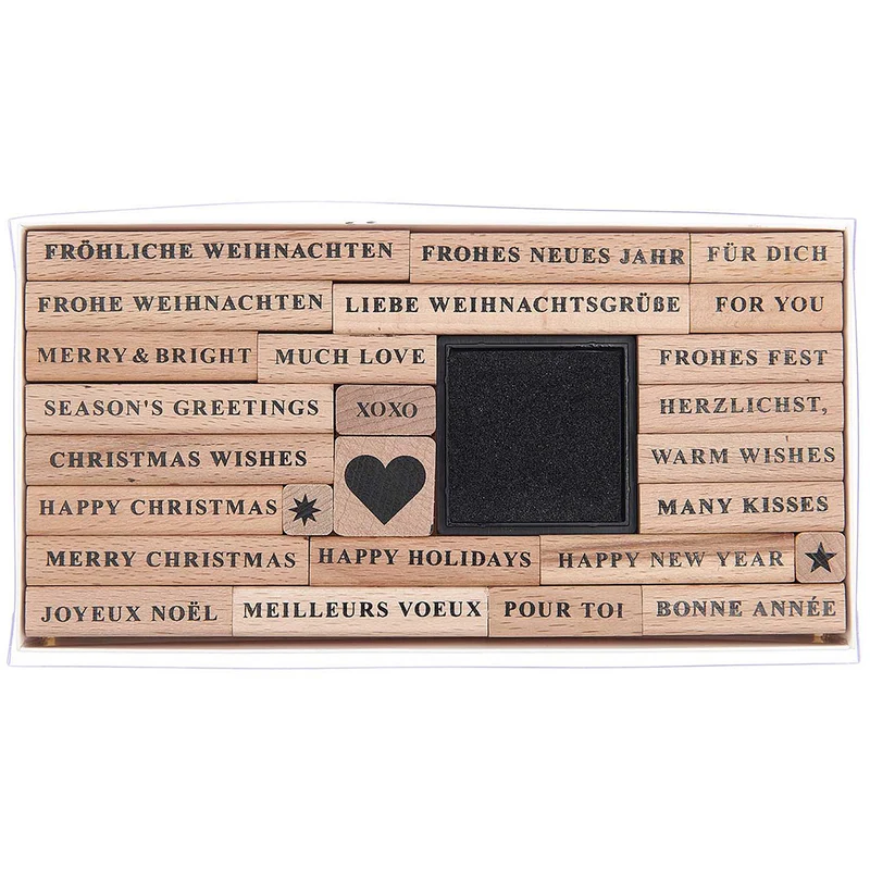 Rico Design XL Stempelset Merry Christmas Serif (27-teilig)