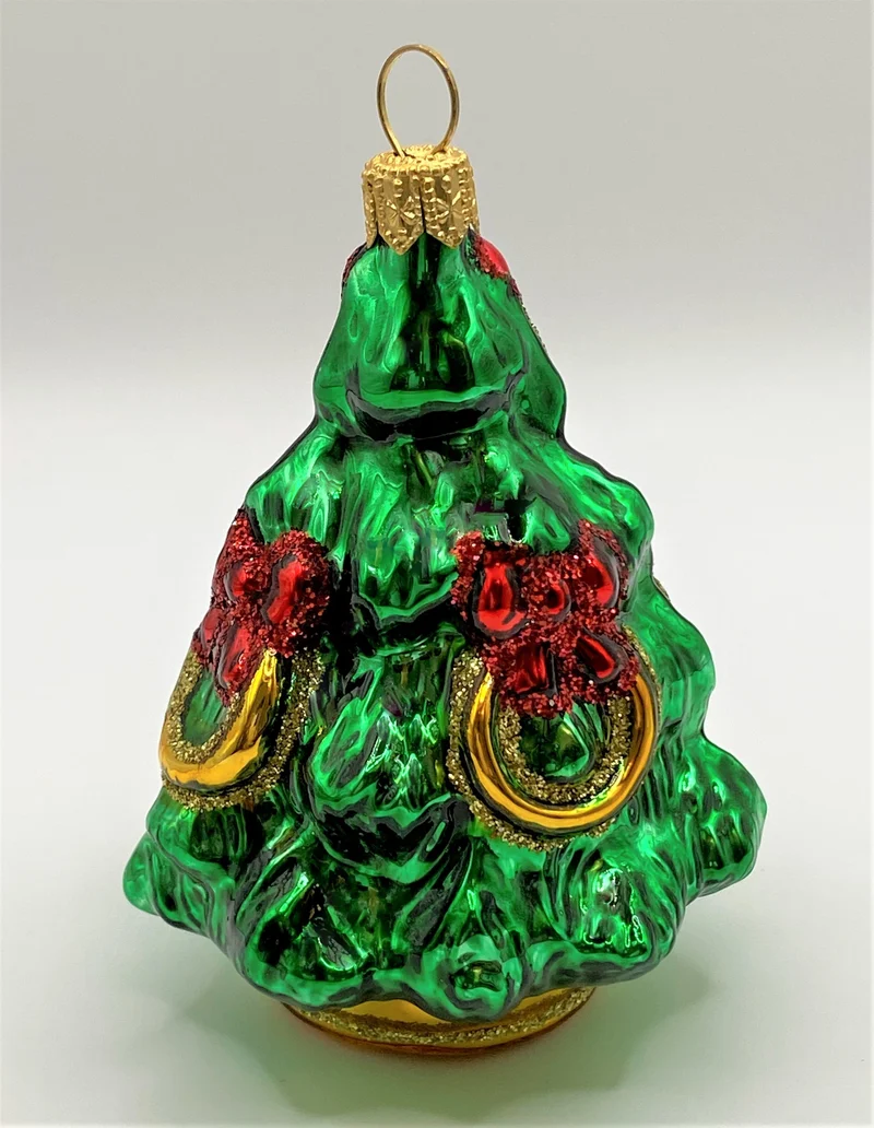 Kleiner Christbaum mit roten Schleifen