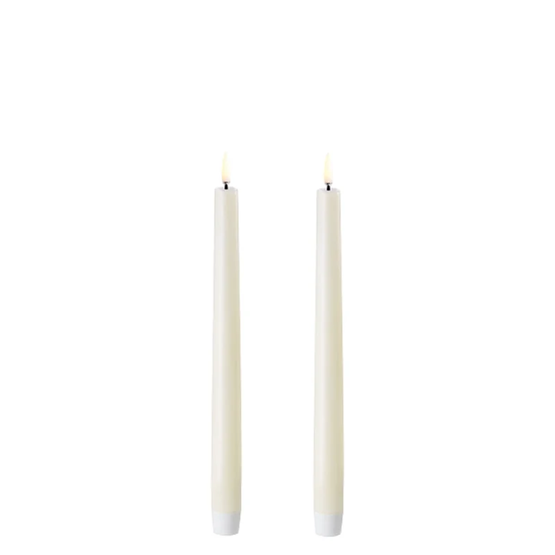 Uyuni LED Stabkerze, 2 Stück, Ivory, 2,3 x 25,5 cm