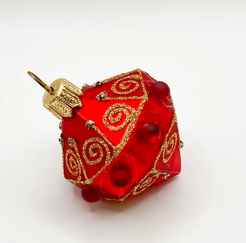 Rotes orientalisches Kreisel-Ornament
