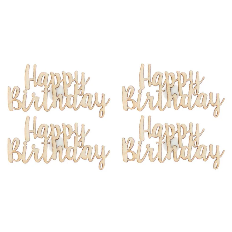 Rico Design Holzsticker "Happy Birthday"