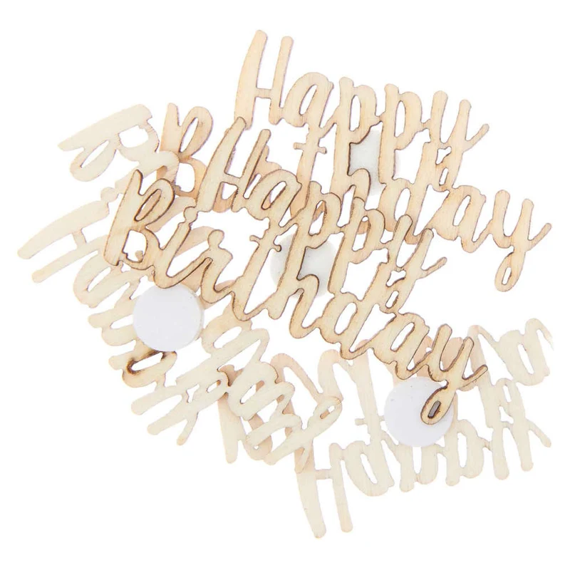 Rico Design Holzsticker "Happy Birthday"