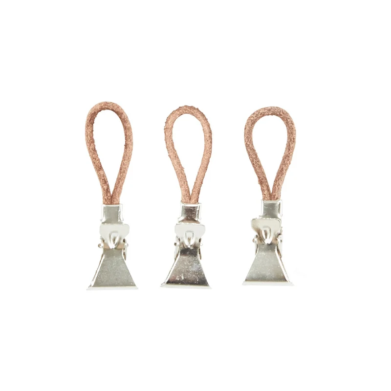 Meraki Handtuchclips aus Leder, 10er-Pack
