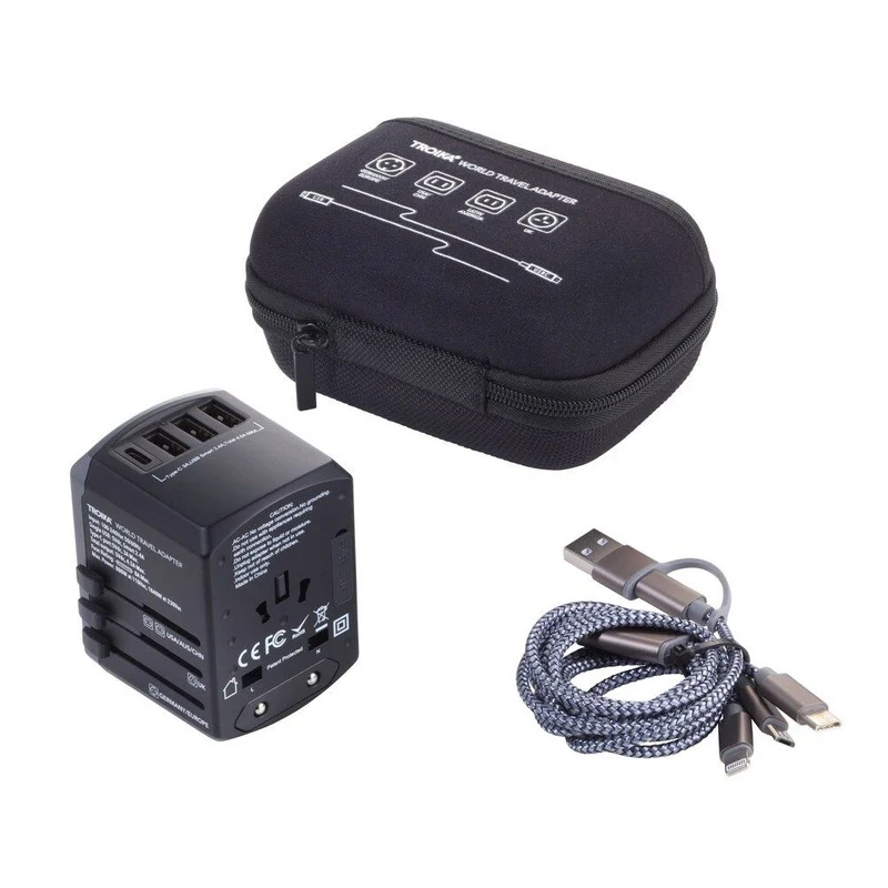Troika Reisadapter-Set - WORLD TRAVEL ADAPTER