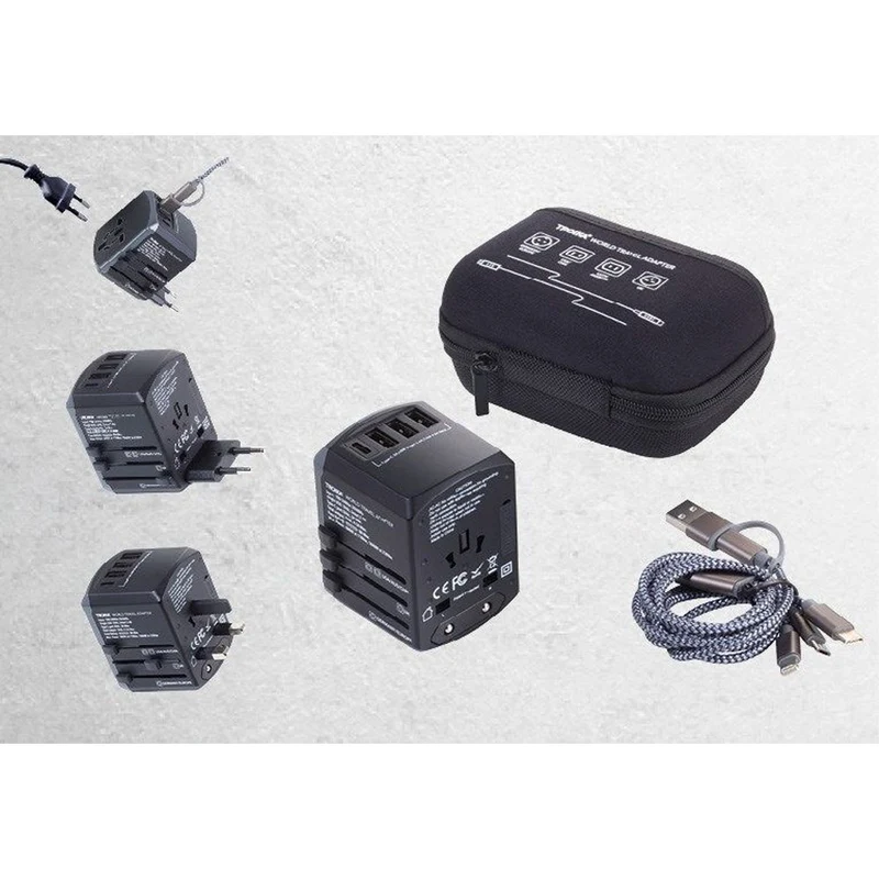Troika Reisadapter-Set - WORLD TRAVEL ADAPTER
