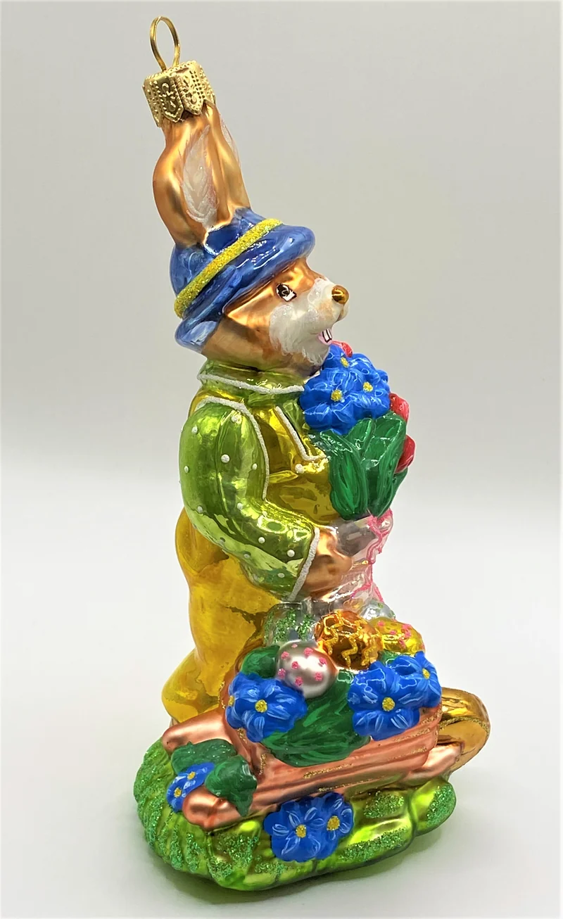Papa Osterhase mit Blumenstrauss