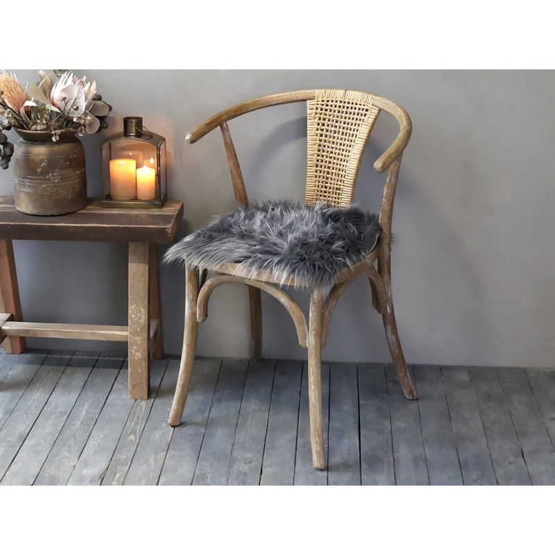Chic Antique Pelzimitat, Dunkel Grau