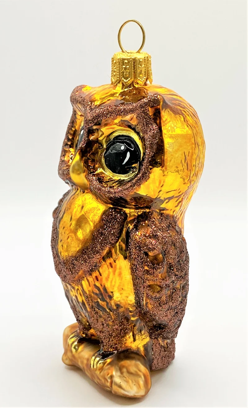 Braune Eule mit grossen Augen