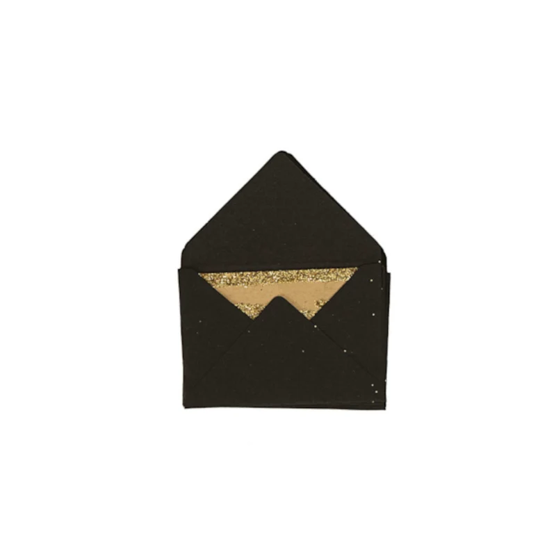 Rico Design Mini Briefumschläge mit Karten, schwarz