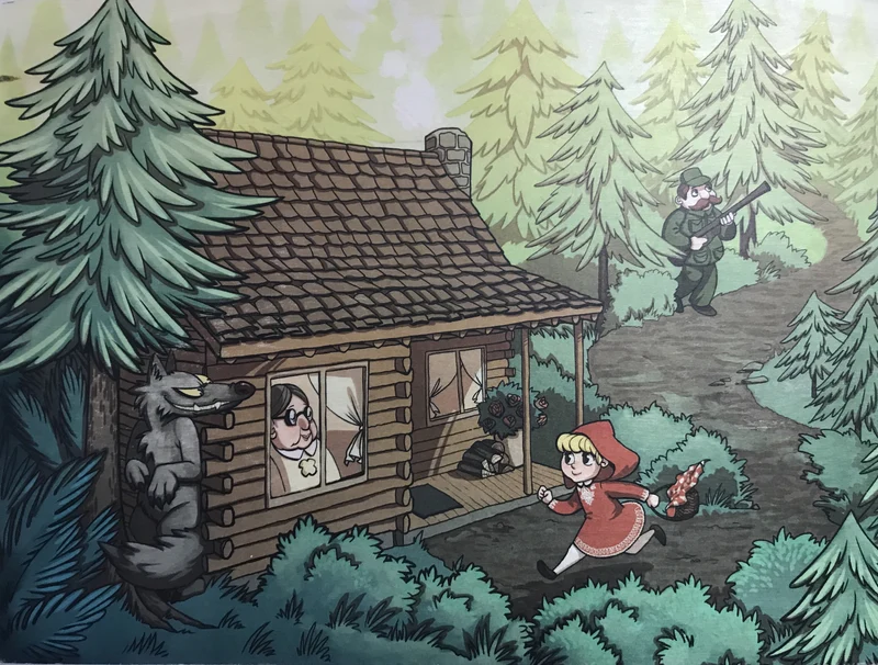 Märchen vom Rotkäppchen und dem bösen Wolf, KOMOZJA MOSTOWSKI