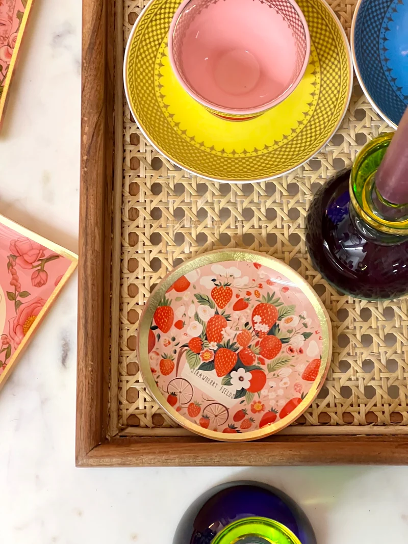 Love Plates Glasteller S – STRAWBERRY FIELDS ø10 cm
