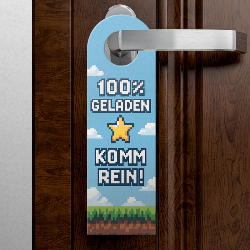 Bitte nicht stören Pixel-Art Zocken Türhänger für Gamer