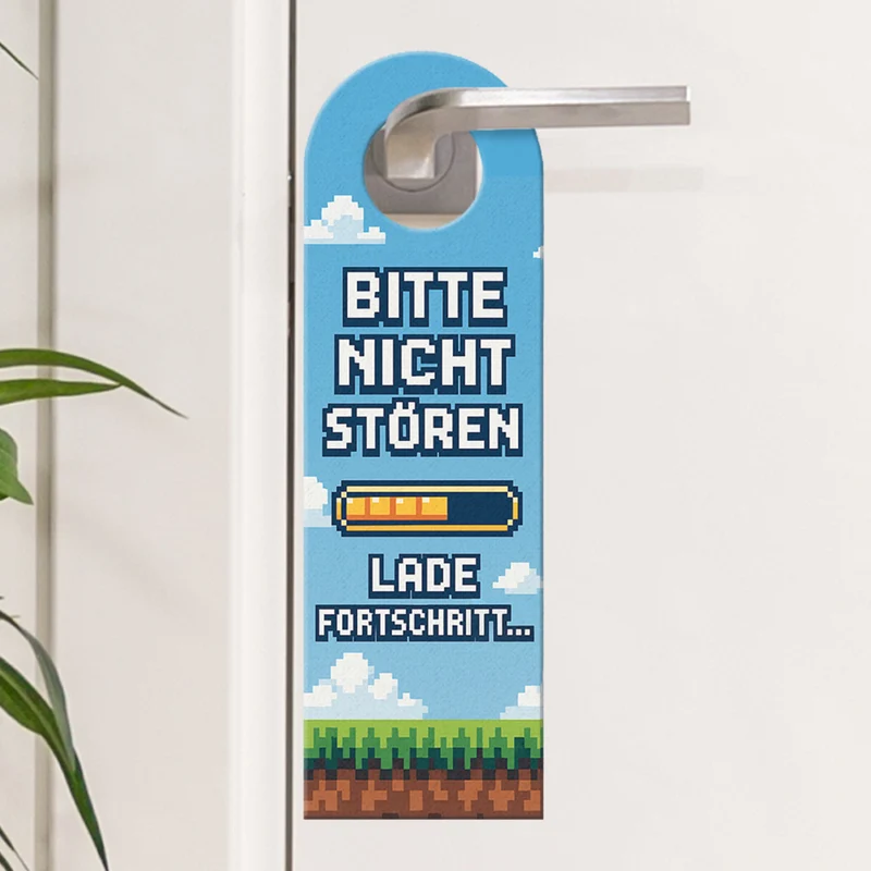 Bitte nicht stören Pixel-Art Zocken Türhänger für Gamer