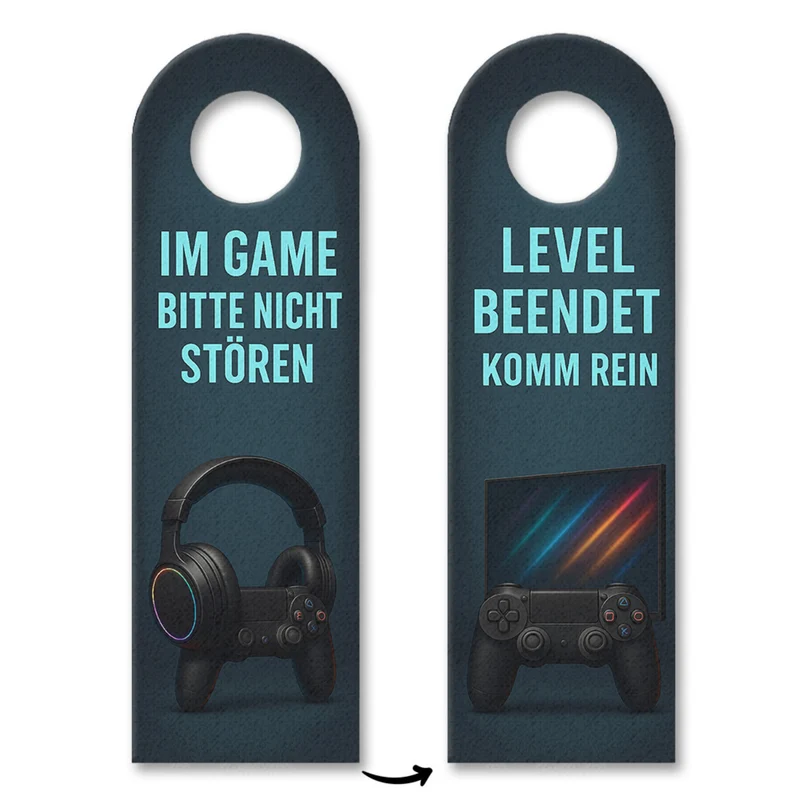 Gaming Controller Bitte nicht stören Türhänger